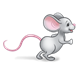 Little Mouse Running with shadow