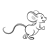 Little Mouse Running Line PNG
