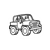 Green Jeep Line PNG