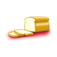 Sliced Bread with red background