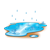 Raindrops in a Puddle Color PNG