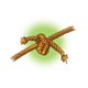 Knotted Rope with green background