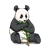 Panda Eating Bamboo Color PNG