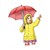 Girl with Umbrella Color PDF