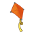 Orange Kite Color PNG