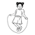 Girl Jumping Rope Line PNG
