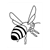 Bee Flying Away Line PDF