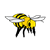 Bee Flying Toward Color PNG