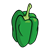 Green Bell Pepper 2 Color PNG