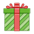 Green Striped Gift Color PNG