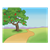 Apple Tree and Path Color PNG