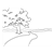 Apple Tree and Path Line PNG