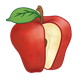 Red Apple missing slice