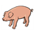 Pig with Curly Tail Color PDF