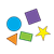 Cluster of Shapes Color PNG