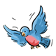 Flying Bluebird 1 flapping