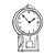 Wall Clock Line PNG