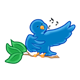 Blue Bird Singing on a branch