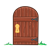 Large Wooden Door Color PNG