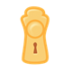 Brass Doorknob with keyhole