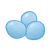 Three Blue Eggs Color PNG