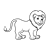 Yellow Lion Line PNG