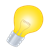 Bright Yellow Light Bulb Color PNG