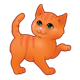 Orange-Striped Kitten 