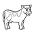 White Cow Line PNG