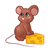 Brown Mouse Color PNG
