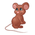 Shy Brown Mouse Color PNG
