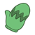 Green Mitten Color PNG