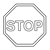 Stop Sign Line PNG