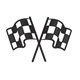 Two Checkered Flags 