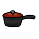 Black Pot with red lid