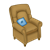 Brown Armchair Color PNG