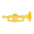 Brass Trumpet 3 Color PNG