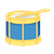 Blue and Yellow Drum Color PNG