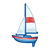 Blue and Red Sailboat Color PDF