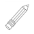 Pencil with Eraser Line PNG