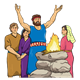 Noah and Family offering a sacrifice