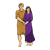 Bible Times Couple Color PNG