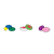Seven Candy Pieces Color PNG