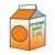 Orange Juice Carton 1 Color PNG