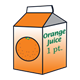 Orange Juice Carton 1 1 pint