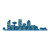 City Skyline at Night Color PNG