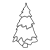Evergreen Tree 2 Line PNG