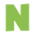 Green Letter N Color PNG