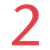 Thin Number 2 Color PNG
