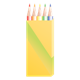 Colored Pencil Box five pencils
